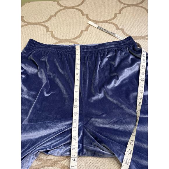 Pink Victoria’s Secret wide leg velvet pull on blue purple pants, size XXL - Picture 7 of 13